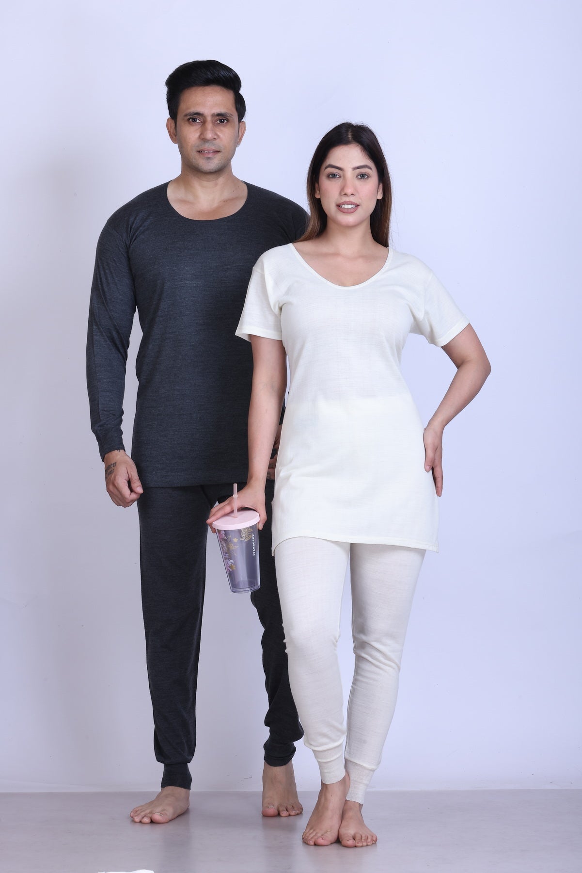 Men’s Thermal Inner Upper White – Soft & Warm Winter Wear