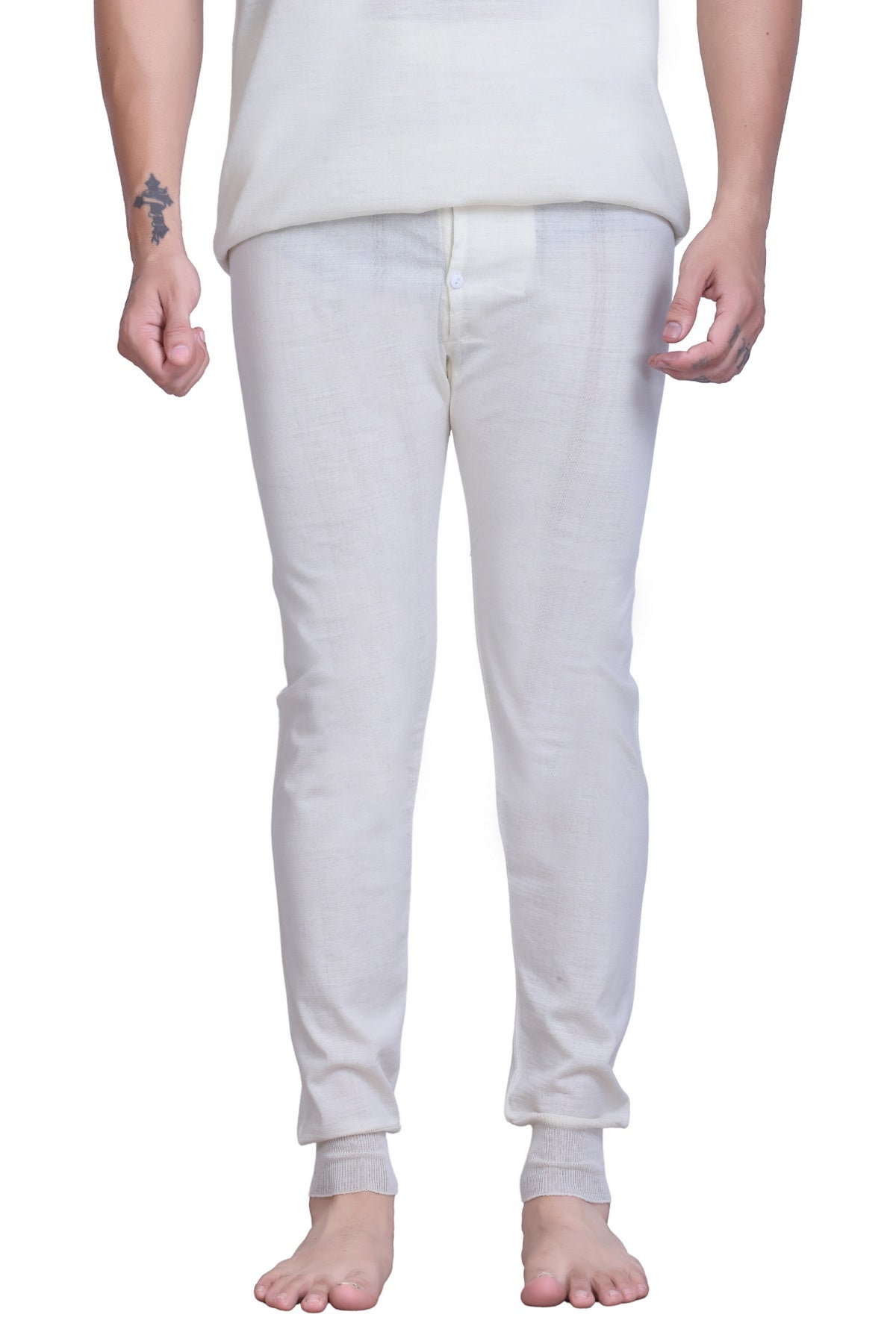 Men’s Thermal Inner Lower White – Soft & Warm Winter Wear