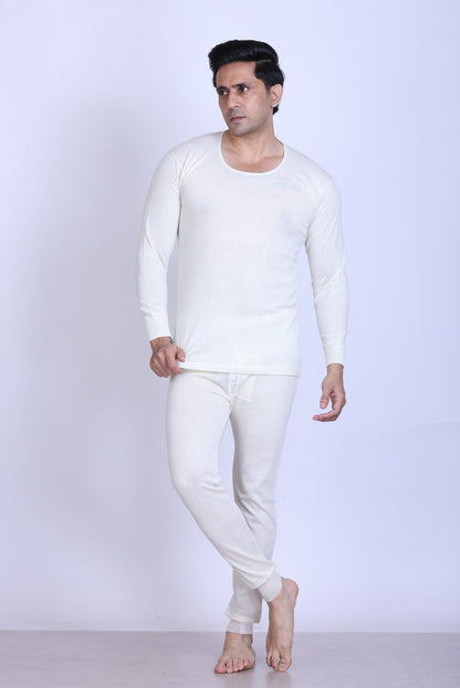 Men’s Thermal Inner Upper White – Soft & Warm Winter Wear