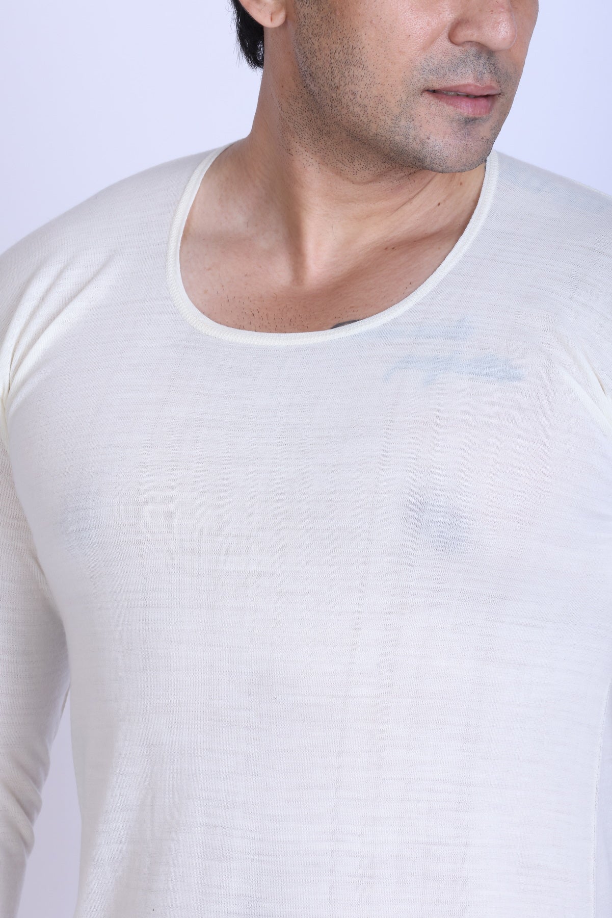 Men’s Thermal Inner Upper White – Soft & Warm Winter Wear