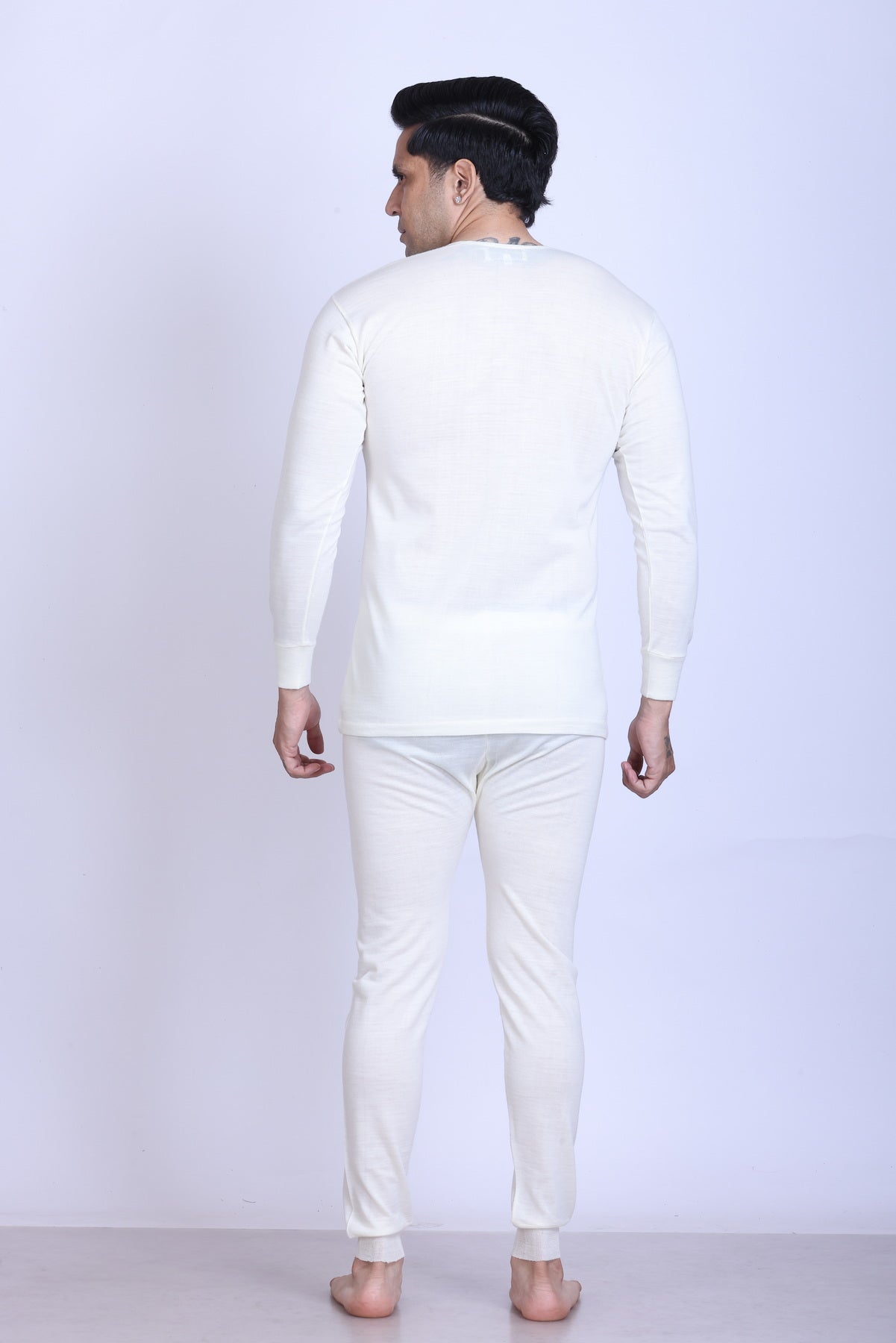 Men’s Thermal Inner Upper White – Soft & Warm Winter Wear