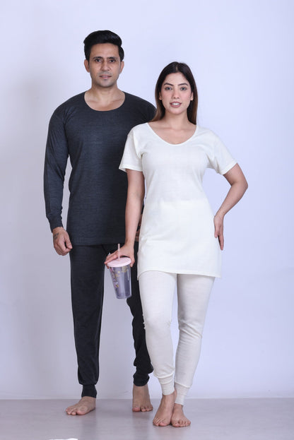 Men’s Thermal Inner Upper White – Soft & Warm Winter Wear