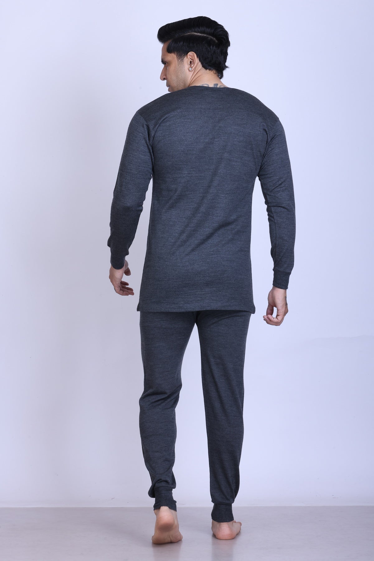 Men’s Thermal Inner Upper Grey – Soft & Warm Winter Wear