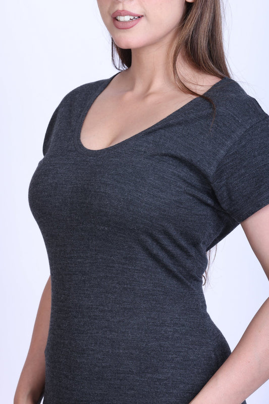 Women’s Thermal Upper + Half Sleeve | Grey | Soft & Warm Set