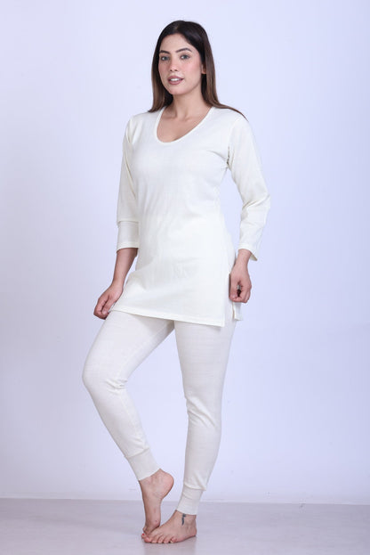Women’s Thermal Lower | White | Soft & Warm