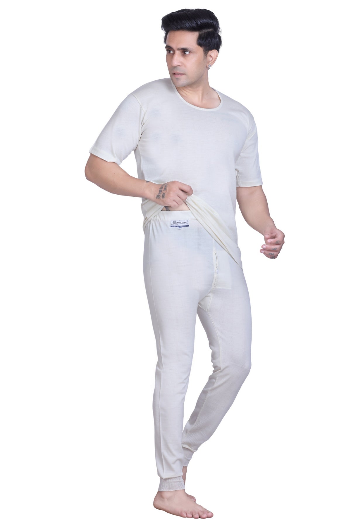 Men’s Thermal Inner Lower White – Soft & Warm Winter Wear